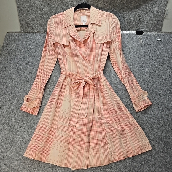 LC Lauren Conrad Jackets & Blazers - Lauren Conrad Pink Plaid Belted Dress XS